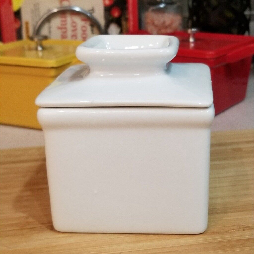 Fox Run White Porcelain Crock‎ Butter Keeper French Butter Bell